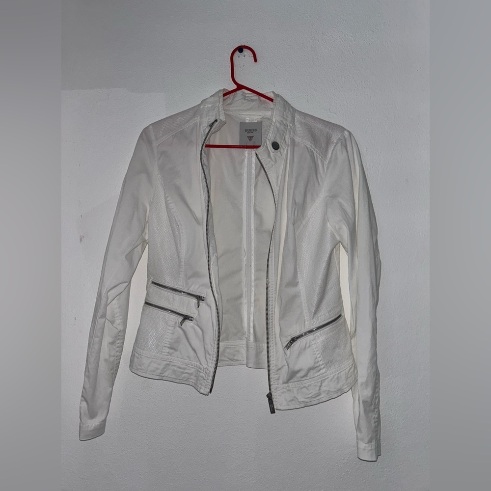 Guess White Jacket Size Xsmall - Picture 3 of 13
